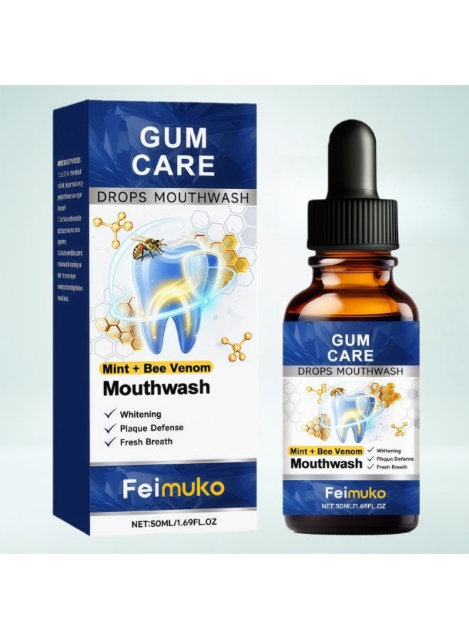 Feimuko Bee Venom Mint Mouthwash 50ml | Daily Cleaning and Antibacterial Care for Healthy Teeth. - Image 1